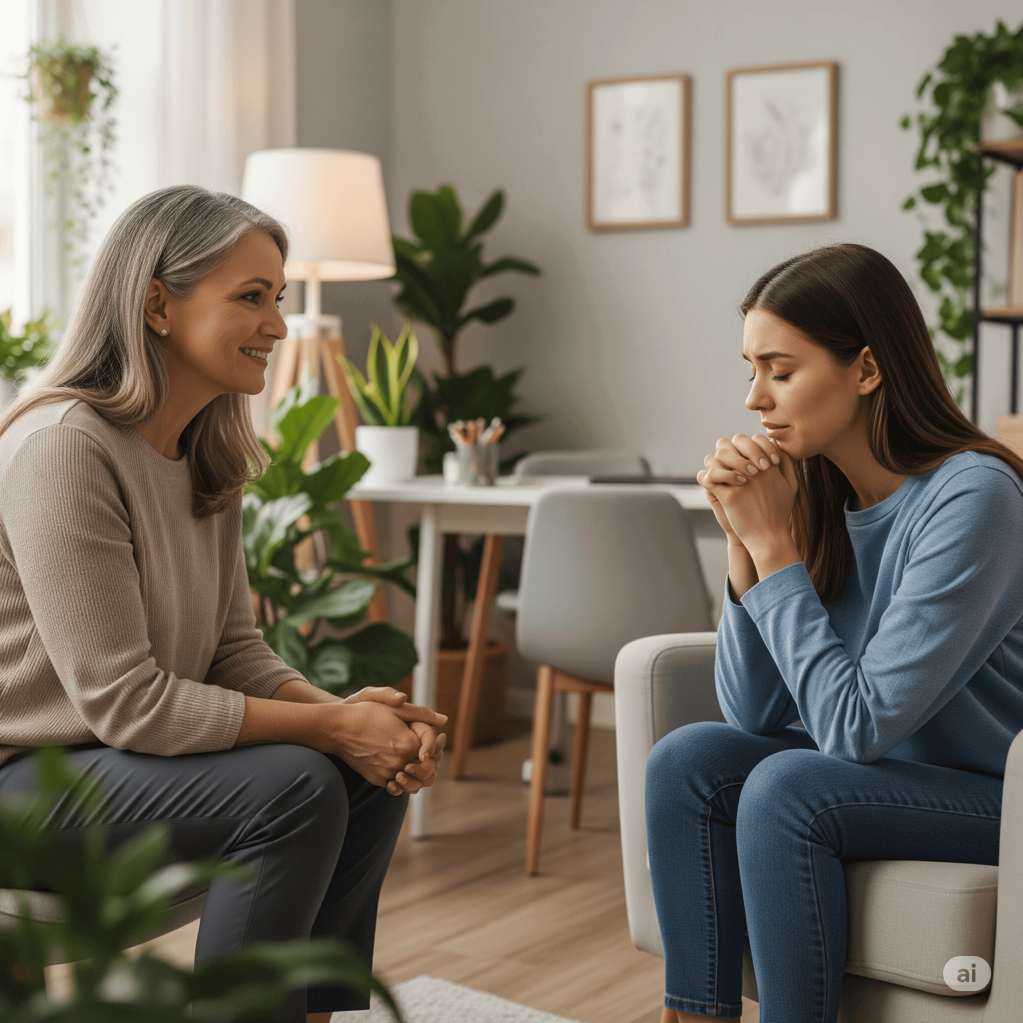 Ícono de grupo familiar en blanco sobre fondo azul